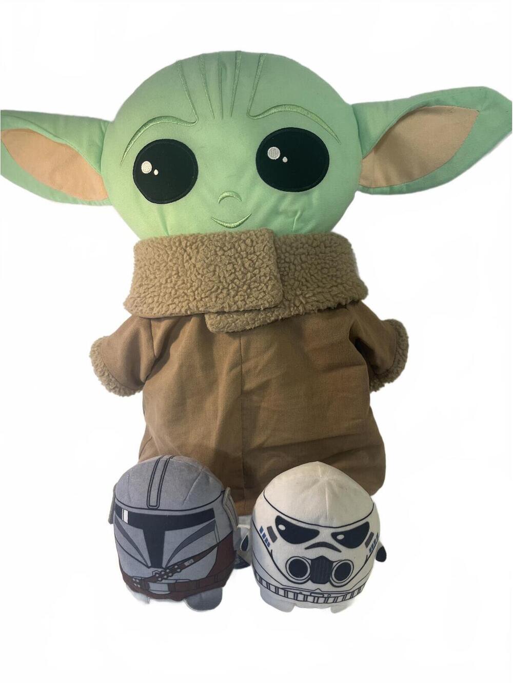 Star Wars Grogu Baby Yoda with Stormtrooper & Mandalorian Mini Plush Set